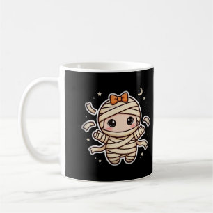 Taza de café de Halloween de adorable bebé momia