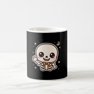 Taza De Café De Halloween De Esqueleto Ondulante L