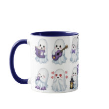 Taza de café de Halloween de fantasmas espeluznant