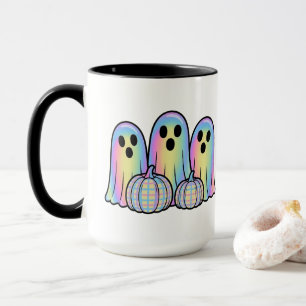 Taza de café de Halloween de trío de fantasmas lin