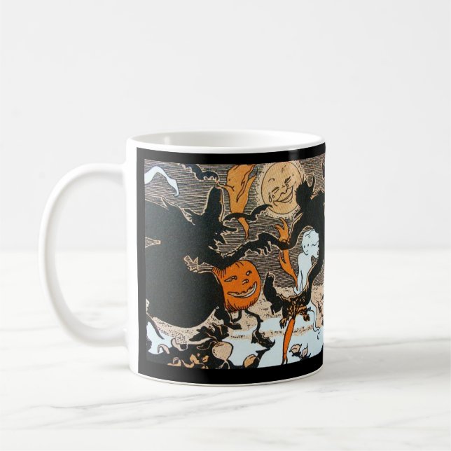 Taza de café de Halloween del vintage (Izquierda)