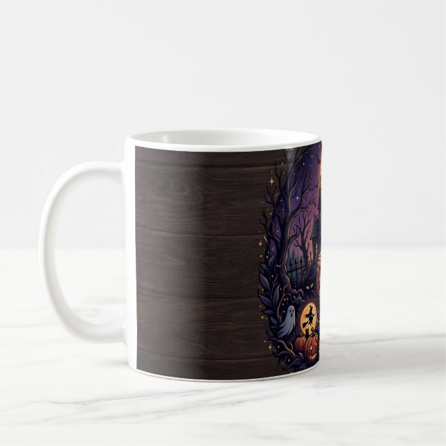Taza de café de Halloween Mansión Embrujada (Izquierda)