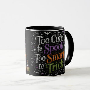 Taza de café de Halloween para maestros demasiado 