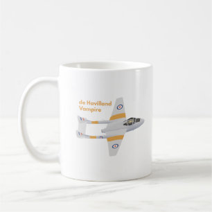 Taza De Café de Havilland Vampist British WW2 Airplane
