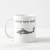 Taza de café de helicóptero de camuflaje militar c