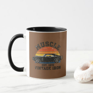 Taza de café de hierro de Muscle Car vintage de 19