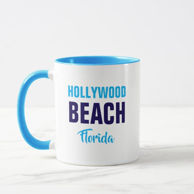 Taza de café de Hollywood Beach Florida (Izquierda)