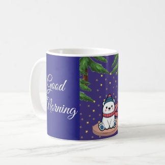 Taza De Café De Invierno De Oso Polar Lindo