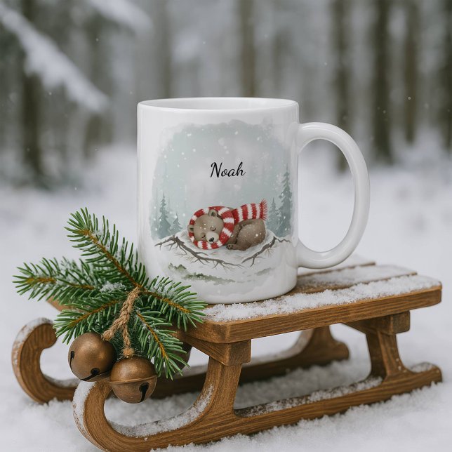 Taza de café de invierno Personalizada Sleeping Be (Subido por el creador)