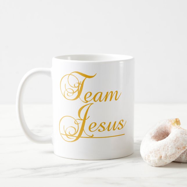 Taza de café de Jesús del equipo (Con donut)