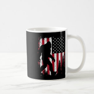 Taza De Café De Julio Bigfoot Sasquatch Bandera Americana Patri