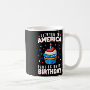 Taza De Café De Julio Partido Cumpleaños Niño Chica 4 De Julio