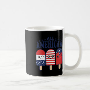 Taza De Café De Julio Popsicle Bandera Estadounidense Patriótic
