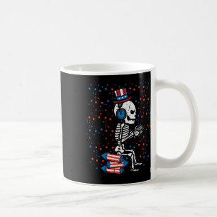 Taza De Café De Julio Skeleton Gamer Funny America Niños Hombre