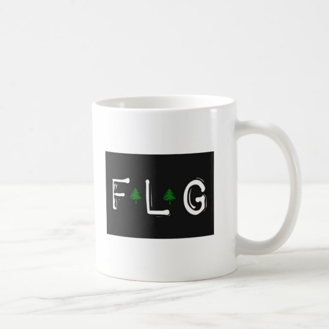 Taza de café de la asta de bandera FLG (Derecha)