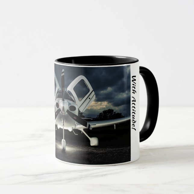 Taza de café de la aviación con actitud (Anverso derecho)