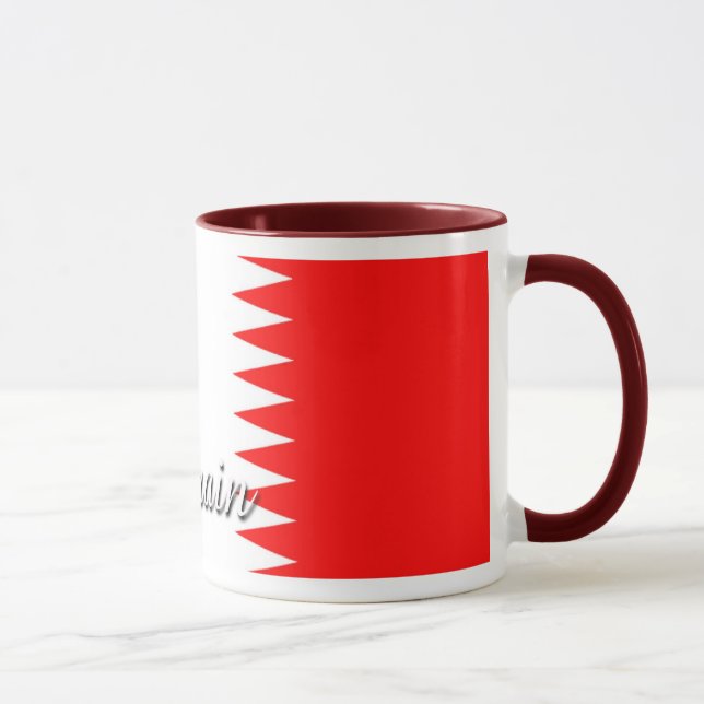 Taza de café de la bandera de Bahrein (Derecha)
