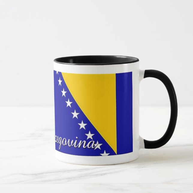 Taza de café de la bandera de Bosnia y Hercegovina (Derecha)