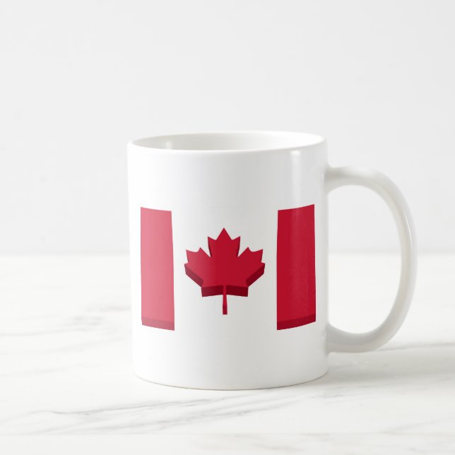 Taza de café de la bandera de Canadá (Derecha)