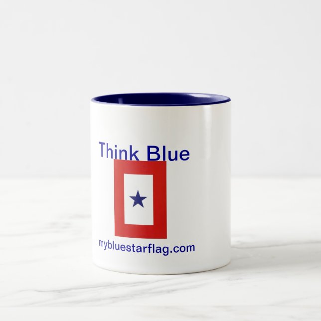 Taza de café de la bandera de la estrella azul (Centro)
