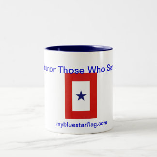 Taza de café de la bandera de la estrella azul: