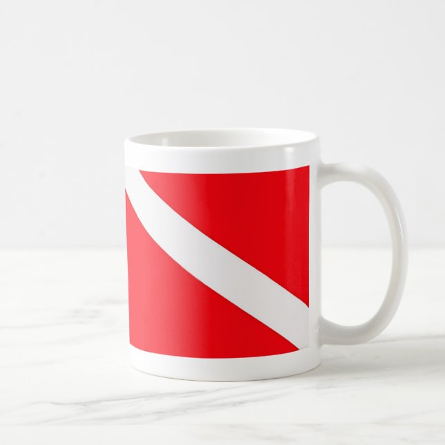Taza de café de la bandera de la zambullida (Derecha)