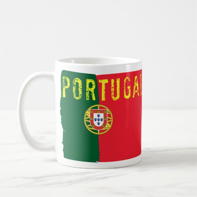 Taza de café de la bandera de Portugal (Izquierda)