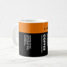 Taza de café de la batería