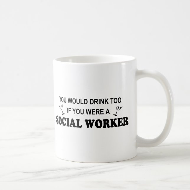 Taza De Café De la bebida asistente social también - (Derecha)