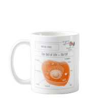 Taza de café de la biología de los productos de