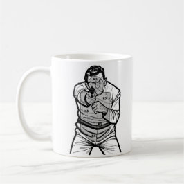 Taza de café de la blanco del chico malo