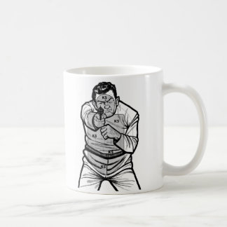 Taza de café de la blanco del chico malo