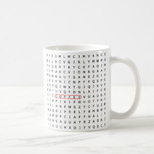 Taza de café de la búsqueda de la palabra