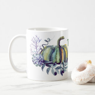 Taza de café de la calabaza de la acuarela