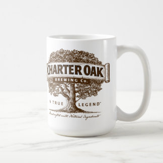 Taza de café de la cervecería del roble de la