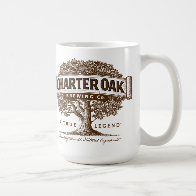 Taza de café de la cervecería del roble de la (Derecha)