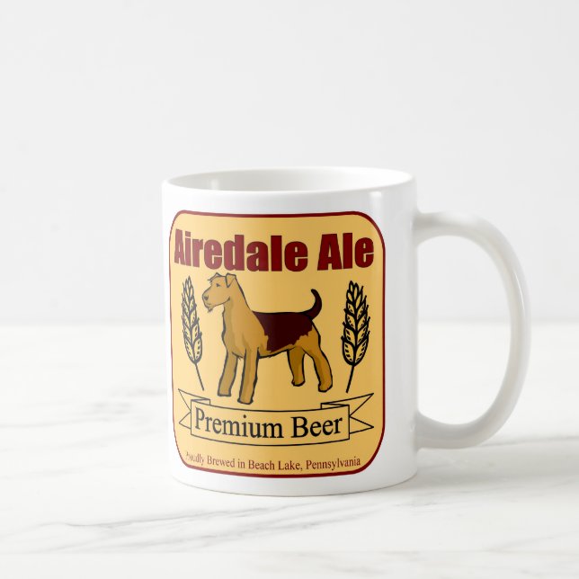 Taza de café de la cerveza inglesa de Airedale (Derecha)
