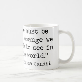 Taza de café de la cita de Gandhi