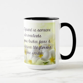 Taza de café de la cita de la amistad