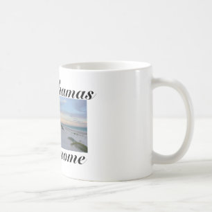 Taza de café de la cita de la playa de Bahamas
