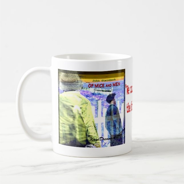 Taza De Café De la cita de los ratones y de los hombres (Izquierda)