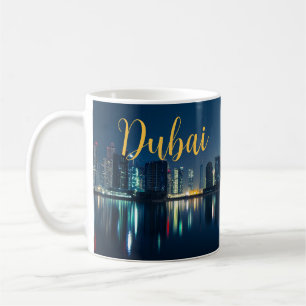 Taza de café de la ciudad de Dubái, recuerdo de vi