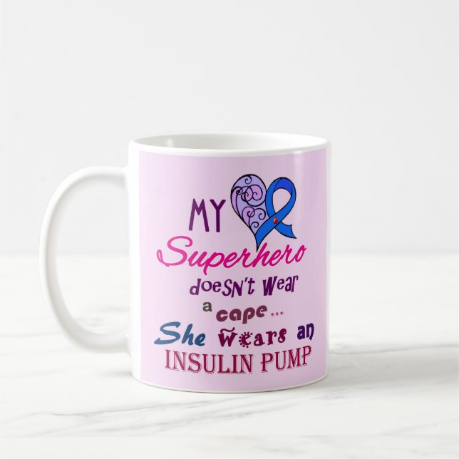 Taza de café de la conciencia de la diabetes T1 mi (Izquierda)