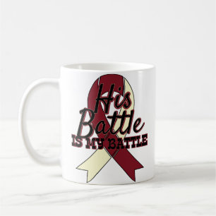 Taza de café de la conciencia del cáncer de cabe