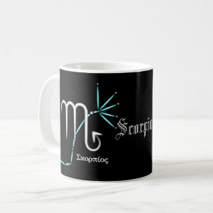Taza de café de la constelación zodiacal Escorpio