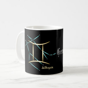 Taza de café de la constelación zodiacal Géminis