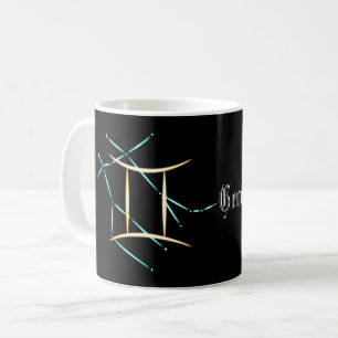 Taza de café de la constelación zodiacal Géminis