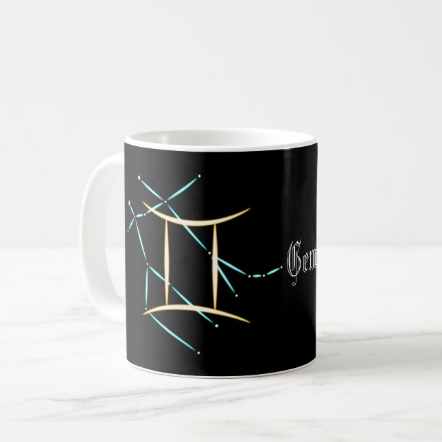 Taza de café de la constelación zodiacal Géminis (Anverso izquierdo)