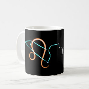 Taza de café de la constelación zodiacal Leo