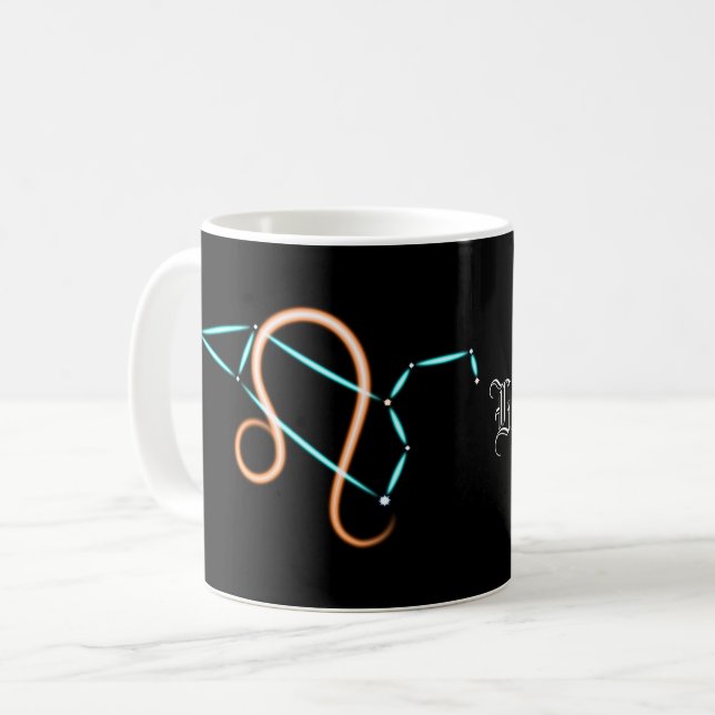 Taza de café de la constelación zodiacal Leo (Anverso izquierdo)
